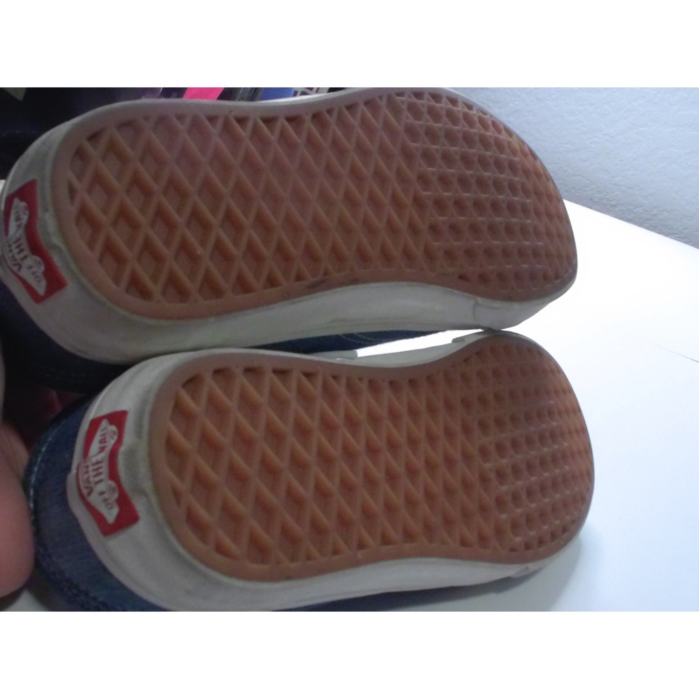 Vans Old Skool Blue Denim Textile Low Top Skate Shoes Mens 6.5 Womens 8‎ - Picture 4 of 5